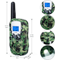 Miniatyrbillede 3 af 5: Blå Camouflage Walkie Talkie 3km Lang Rækkevidde, Udendørs Campingspil Bedste Gaver til Børn