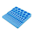 Miniatyrbilde 1 av 5: Multifunksjonell Drillholder 131 Hull Verktøyholder for 4-32mm Fresekutter Bor Oppbevaringsboks Verktøyorganiseringsstativ Blå Blue
