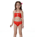 Miniatyrbillede 3 af 4: Børne- og pigers smukke fiskehale bikini sæt badedragt -4-5 år, rød Red 4-5years