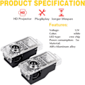 Pikkukuva 4 / 5: 2 KPL LED-autoprojektorivalo, auton oven tervetulovalo, auton LED We