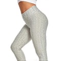Pikkukuva 2 / 2: Naisten Bubble Hip Butt Lifting Anti Cellulite Leggingsit Korkeavyötäröiset Treeni Vatsan Kontrollointi Joogahousut (style679)