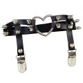 Miniatyrbild 1 av 2: Punk Love Hjärtformad Handgjord Legering Läder Hip-hop Suspender G