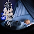 Miniatyrbillede 2 af 5: Med lys-LED drømmefanger, håndlavet fjer drømmefanger lys
