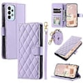 Miniatyrbillede 1 af 5: Crossbody telefoncover med rombemønster i læder til Samsung Galaxy A32 4G (EU Version) Style A