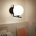 Miniatyrbillede 3 af 5: LED Væglampe, glaskugle væglampe, E27 moderne indendørs væglampe glasskærm sfærisk badeværelseslampe soveværelse trappe gang