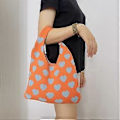 Miniatyrbillede 3 af 5: Strikket Tote Taske Håndtasker Bog Opbevaringstaske Til Kvinder Casual Søde Shoppingtasker Æstetisk Boho Skuldertaske Orange Orange