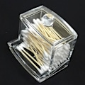 Miniatyrbillede 3 af 3: Bomuldsvatpind Dispenser Akryl Organizer Dispenser Holder Orga