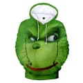 Grøn Monster Grinch Hættetrøje til Mænd med 3D-print - Style 3 - Størrelse M Style 3 M