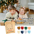Miniatyrbilde 3 av 5: Valentinsdaggave til barn, 48 Valentinsdagskortsett, Studentgave, Hjerteformet krystall Valentinsdagskort for barn