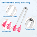 Miniatyrbillede 3 af 5: Silikon Mini Tang, 6 stk. Børnetang Køkken Tang