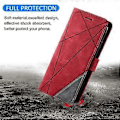 Miniatyrbillede 5 af 5: Til Samsung Galaxy Xcover 5 Wallet Case Linjer Præget PU Læder Telefon Bagcover Style B