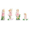 Miniatyrbillede 1 af 5: 4 stk. Fe Ornament Harpiks Fe Statue Miniature Figurer til Gårdhave Have Veranda