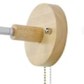 Miniatyrbillede 2 af 5: Sengelampe til væg Macaron Farve Træ E27 10cm Base Justerbar Dekorativ Lampe Uden Lyskilde Hvid med Kontakt