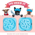 Miniatyrbild 5 av 5: Blå - Skål för långsam utfodring, Vandal Proof Dog Bowl, Interaktiv avgift
