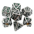 Miniatyrbillede 4 af 5: 7 stk./pakke Polyhedral Zinklegering til Drageskæl DnD RPG Brætspil Terninger (09) 9
