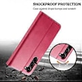Miniatyrbillede 5 af 5: LC.IMEEKE Etui til Samsung Galaxy S24+ Kalveskindsstruktur Læder Stand Telefon Beskyttelsescover Style D