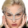 Pikkukuva 1 / 4: Luksustimanttimaskit Elegantti seosnaamio naamio silmämaski hopea