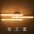 Miniatyrbilde 3 av 4: LED Plafondlampe, 21W Lysekrone Taklampe Moderne Parallell Stripe Design med 3 Stykker Parallell Stripe Lys for Stue Soverom Sal