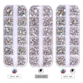 Miniatyrbild 1 av 4: Rhinestones för nagelkonst, Crystal AB Rhinestones Flat Back Gems &