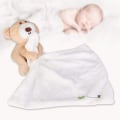 Miniatyrbild 5 av 5: Baby Toy Bear Näsduk Plysch Tröstare Dockleksak Lugnande Handduk Lugnande Handduk Sova Filt för Baby Present Flicka och Pojke 0-36 Månader(Vit)