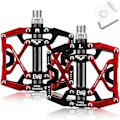 Miniatyrbillede 1 af 5: 1 par cykelpedaler MTB flade pedaler CNC aluminium krop platform dia
