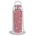 Miniatyrbillede 1 af 5: Diamant Vandflaske Bling Rhinestone Rustfrit Stål Termoflaske Red