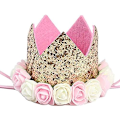 Miniatyrbillede 2 af 5: 1 stk Gul Baby Krone, 1 År Fødselsdag, Prinsesse Krone