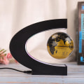 Miniatyrbillede 4 af 5: Magnetisk svævende globus med C-formede farverige LED-lys - Anti