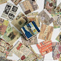 Miniatyrbillede 1 af 5: 400 Ark Skriveblok Retro Baggrund Dekoration Papir Memoblok Håndværkspapir Lille Notesblok til Kontorarbejdere Yesterday fragment