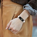 Miniatyrbillede 5 af 5: Til Xiaomi Smart Band 8 Ægte Læderrem med Sort Urkasse Style A