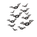 Miniatyrbillede 1 af 5: Halloween hulbat 3D stereo sort flagermus spøgelsesfestival fest sce
