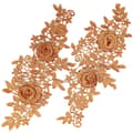 2 st Broderie Dentelle Fleur Patchar, Strykjärnsapplikationer