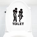 Pikkukuva 1 / 2: WC-hymiötarra, hauska kylpyhuoneen ja keittiön seinätarra, Toi