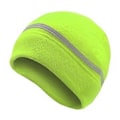 Miniatyrbillede 3 af 5: Reflekterende Fleece Hue Vinterhue med Reflekterende Stribe Fleece Tyk Hue Sikkerhedshue til Ski Cykling Ridning Vandring (grøn)