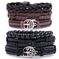 Miniatyrbild 1 av 5: 6PCS Armband i Läder för Män och Kvinnor Flätade Armband Manschett C