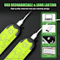 Miniatyrbilde 4 av 5: Dww-2 stk Lysende Armbånd LED USB Oppladbar, Reflekterende Løpearmbånd LED Løping, Justerbart Blinkende Bånd Lysende LED Sikkerhetsarmbånd