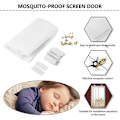 Miniatyrbillede 2 af 2: Sort Myggeskærm Magnetisk Dør 80x210cm Anti-Flue Gardin Adhes