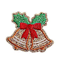 Miniatyrbilde 1 av 5: Sy Applikasjon Broderte Merker Stryke på Julemerker for Jeans Jakker Klesdekorasjon og DIY Julegaver Style9