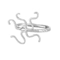 Miniatyrbillede 1 af 5: Kloringe Blank Justerbare Messing Ringe Baser Fingerringe Base til DIY Smykkefremstilling Indlagt Krystal Turkis Ædelsten Sølv Silver F