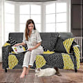 Miniatyrbild 4 av 4: Elastiskt sofföverdrag halkfritt Jacquard Elastiskt sofföverdrag för 1-sits soffa
