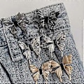 Miniatyrbilde 5 av 5: Sommerfuglformet strammer for bukser i livet, justerbart spennesett for livet, bukseknapp for jeans for å gjøre dem strammere - Sub Golden Sub Golden