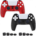 Pikkukuva 3 / 5: PS5-ohjaimen silikonisuojus, pehmeä liukumaton kumikotelo ja 8 kpl 02 with Buttons