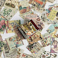 Miniatyrbillede 1 af 5: 400 Ark Multifunktionelt Håndværkspapir Retro Baggrund Dekoration Papir Memoblok Skriveblok Skoleartikler The past is memoray