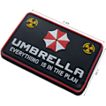 Miniatyrbillede 2 af 5: 2 stk. Resident Evil Umbrella Corporation PVC Patch Badges Emblem A