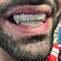 Miniatyrbild 4 av 5: Diamanter Grills för Dina Tänder Kvinnor 18K Guldförgylld Fullt Isad Ut