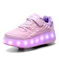 Miniatyrbillede 1 af 5: Børnesneakers Dobbelthjulede Sko LED Lys Sko Q7-yky.29.Pink Pink 29
