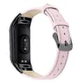 För Xiaomi Smart Band 8 Äkta Läderarmband med Svart Klockfodral Style C