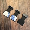 Miniatyrbillede 5 af 5: Sæt med 3 sorte anti-støvpropper i silikone til USB C-port