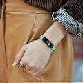 Miniatyrbillede 5 af 5: Til Xiaomi Smart Band 8 Ægte Læderrem med Sort Urkasse Style H