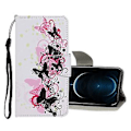 Miniatyrbillede 1 af 5: Farvet Tegne Etui til iPhone 12 Pro Max Four Butterflies